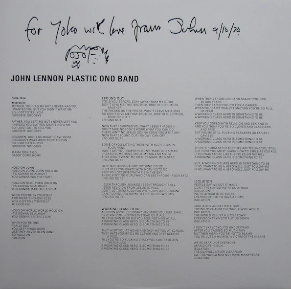 John Lennon / Plastic Ono Band* - John Lennon / Plastic Ono Band (LP, Album, RE, RM, 180) - Image 5