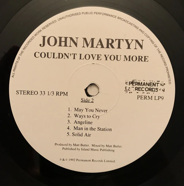 John Martyn - Couldn't Love You More (LP, Album) - Image 3