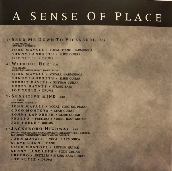 John Mayall - A Sense Of Place (CD, Album) - Image 3