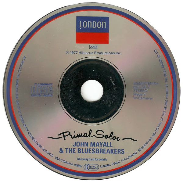 John Mayall - Primal Solos (CD, Album, RE, RM) - Image 3