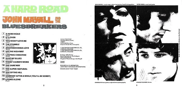 John Mayall & The Bluesbreakers - A Hard Road (CD, Album, RE) - Image 2