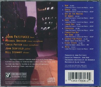 John Patitucci - Now (CD, Album) - Image 2