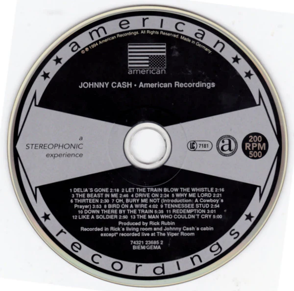 Johnny Cash - American Recordings (CD, Album) - Image 4