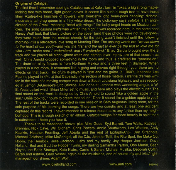 Jolie Holland - Catalpa (CD) - Image 3