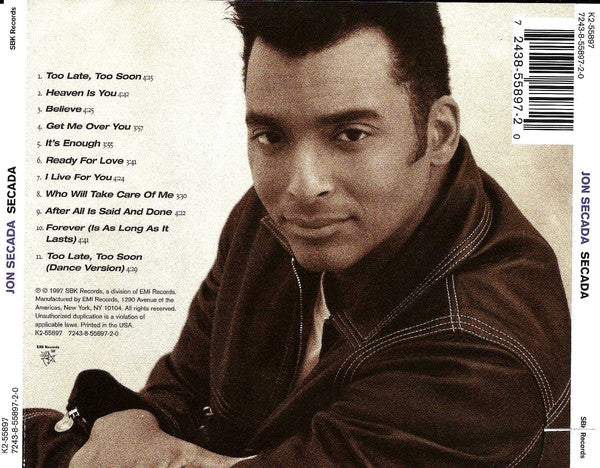 Jon Secada - Secada (CD, Album) - Image 3