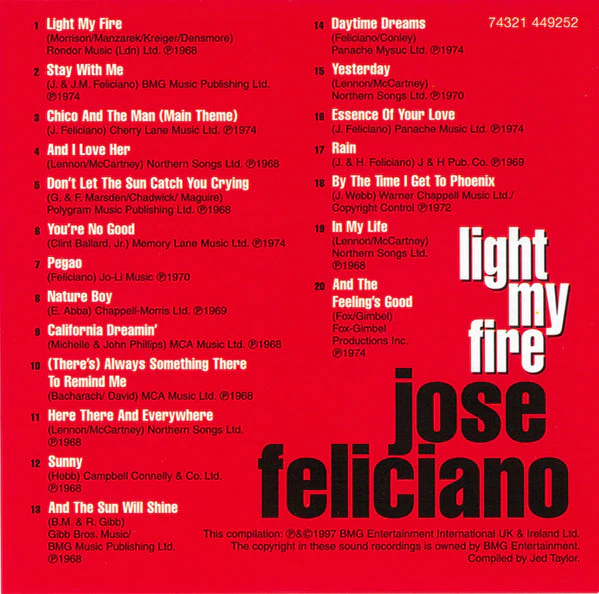 Jose Feliciano* - Light My Fire (CD, Comp) - Image 2