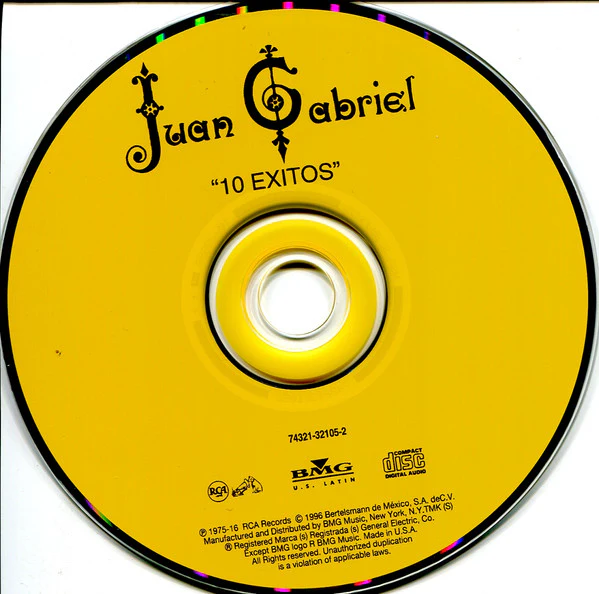 Juan Gabriel - 10 Exitos (CD, Album, RE) - Image 3