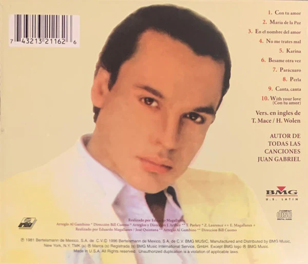 Juan Gabriel - Con Tu Amor (CD, Album, RE) - Image 3