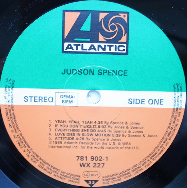 Judson Spence - Judson Spence (LP, Album) - Image 4