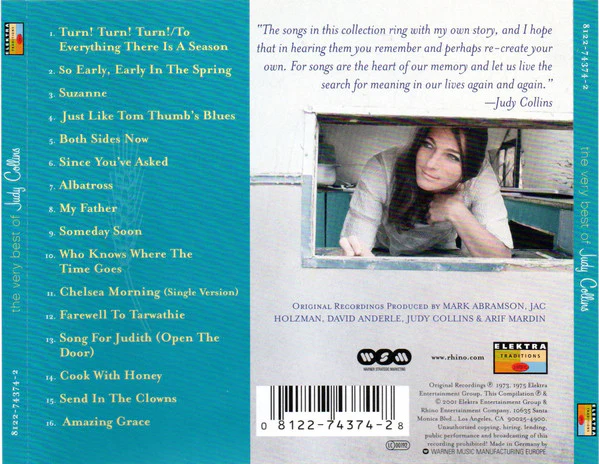 Judy Collins - The Very Best Of Judy Collins (CD, Comp) - Image 2