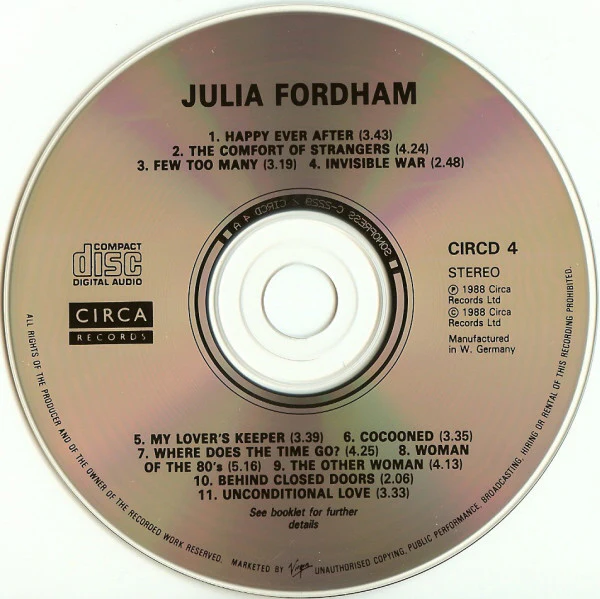 Julia Fordham - Julia Fordham (CD, Album) - Image 3
