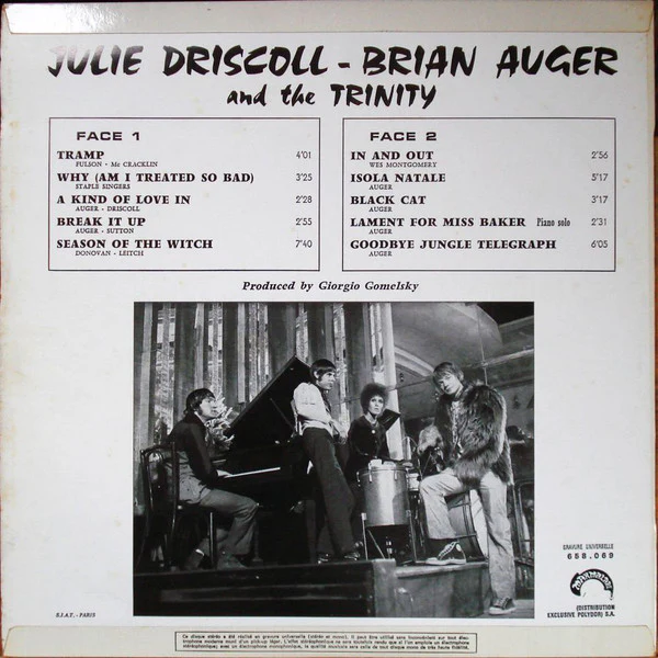 Julie Driscoll Brian Auger And The Trinity* - Julie Driscoll - Brian Auger And The Trinity (LP, Album) - Image 2