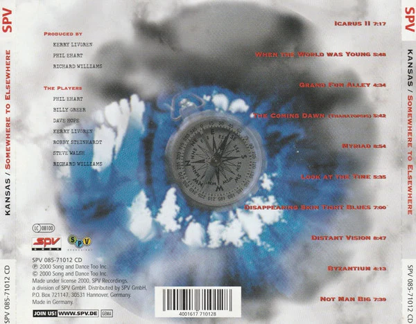 Kansas (2) - Somewhere To Elsewhere (CD, Album) - Image 2