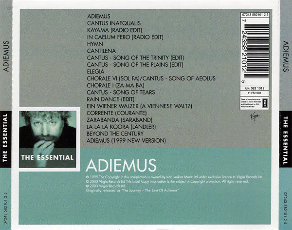 Karl Jenkins - Adiemus - The Essential (CD, Comp) - Image 2