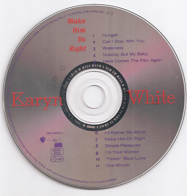 Karyn White - Make Him Do Right (CD, Album) - Image 4