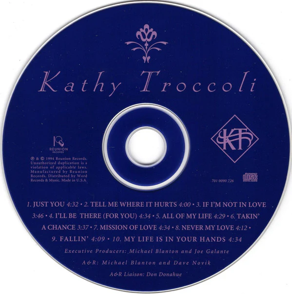 Kathy Troccoli - Kathy Troccoli (CD, Album) - Image 3