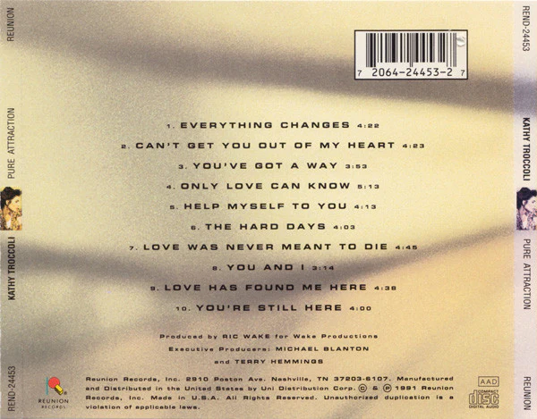 Kathy Troccoli - Pure Attraction (CD, Album, RE) - Image 3