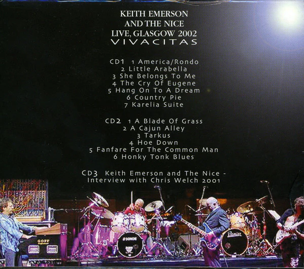 Keith Emerson And The Nice - Vivacitas - Live At Glasgow 2002 (3xCD, Album) - Image 2