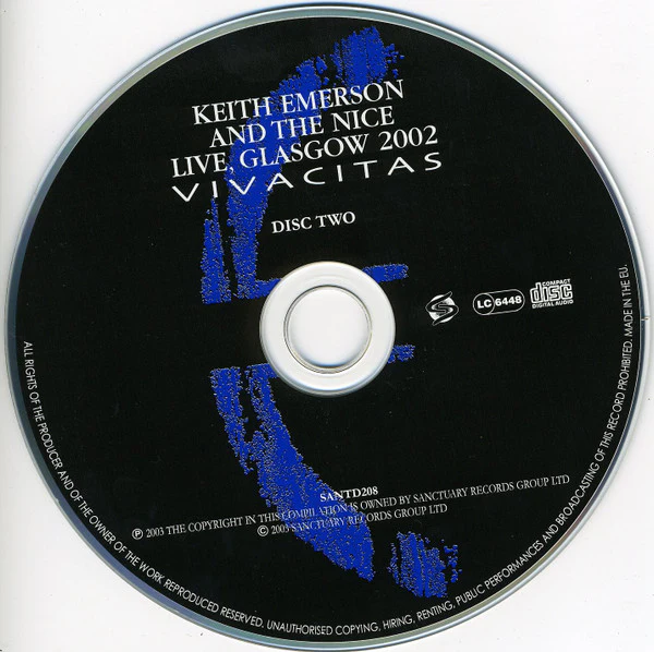 Keith Emerson And The Nice - Vivacitas - Live At Glasgow 2002 (3xCD, Album) - Image 4