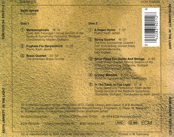 Keith Jarrett - In The Light (2xCD, Album, RE) - Image 3