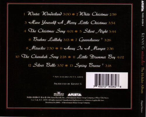 Kenny G (2) - Miracles - The Holiday Album (CD, Album) - Image 5