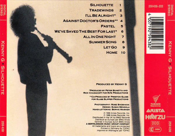 Kenny G - Silhouette (CD, Album) - Image 2