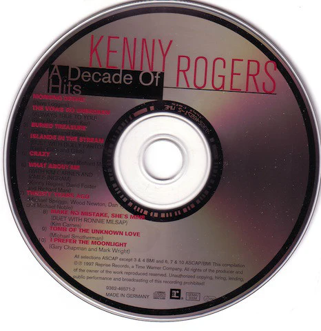 Kenny Rogers - A Decade Of Hits (CD, Comp) - Image 3