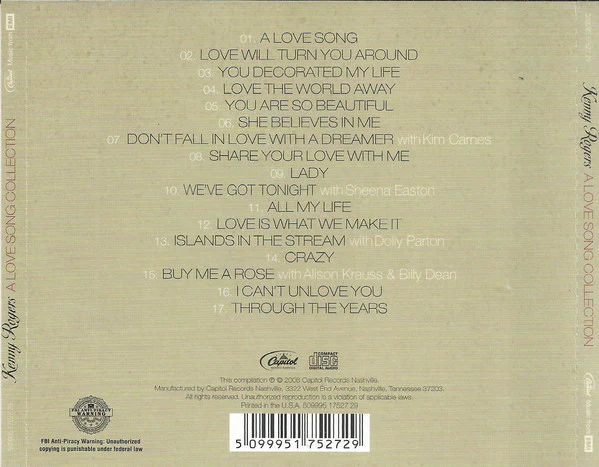 Kenny Rogers - A Love Song Collection (CD, Comp) - Image 4