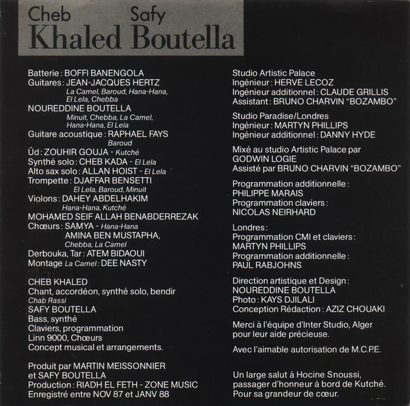 Khaled & Safy Boutella - Kutché (CD, Album) - Image 2