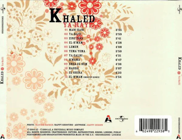 Khaled - Ya-Rayi (CD, Album) - Image 2