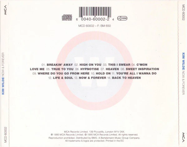 Kim Wilde - Now & Forever (CD, Album) - Image 2