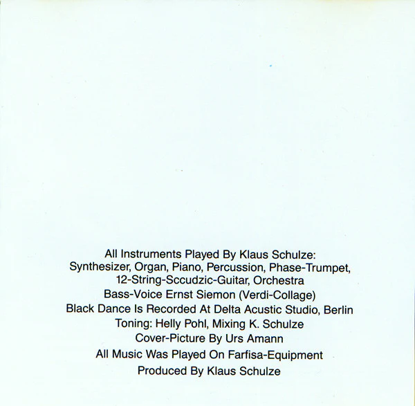 Klaus Schulze - Blackdance (CD, Album, RP) - Image 5
