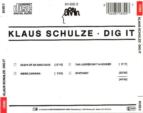 Klaus Schulze - Dig It (CD, Album) - Image 2
