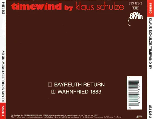 Klaus Schulze - Timewind (CD, Album, RE) - Image 2