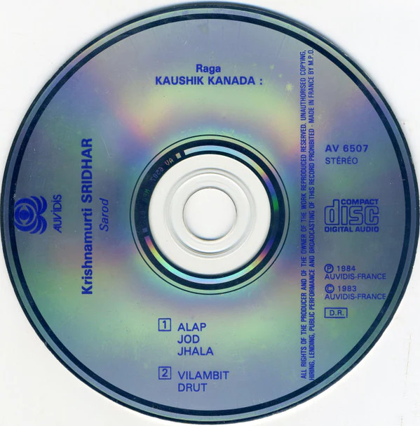 Krishnamurti Sridhar - Raga Kaushik Kanada (CD, RE) - Image 3