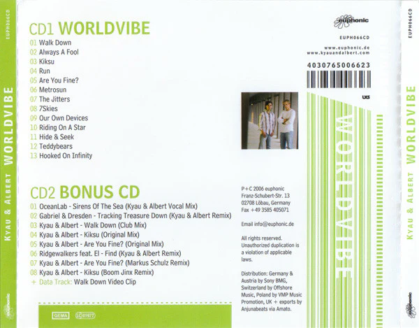Kyau & Albert - Worldvibe (CD, Album + CD, Enh) - Image 2