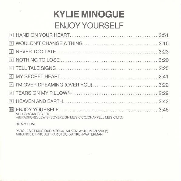 Kylie Minogue - Enjoy Yourself (CD, Album) - Image 5