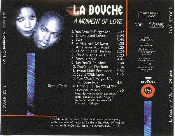 La Bouche - A Moment Of Love (CD, Album) - Image 2