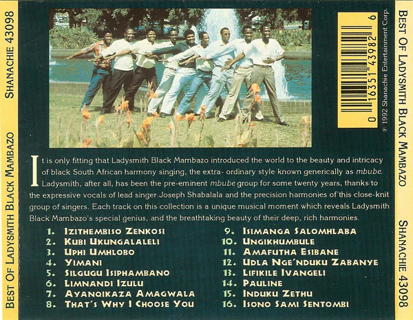 Ladysmith Black Mambazo - Best Of Ladysmith Black Mambazo (CD, Comp) - Image 2