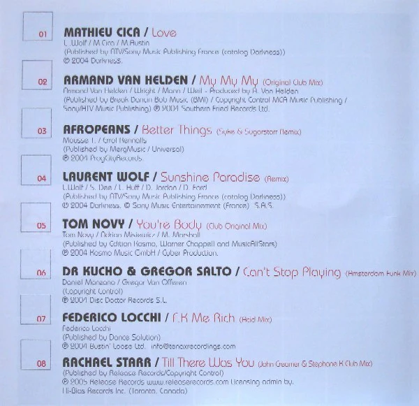Laurent Wolf - In The Club Vol. 1 (CD, Comp, Mixed) - Image 4