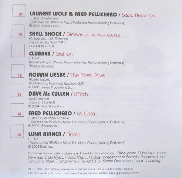 Laurent Wolf - In The Club Vol. 1 (CD, Comp, Mixed) - Image 5