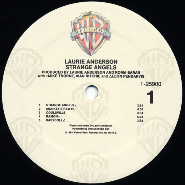 Laurie Anderson - Strange Angels (LP, Album) - Image 3