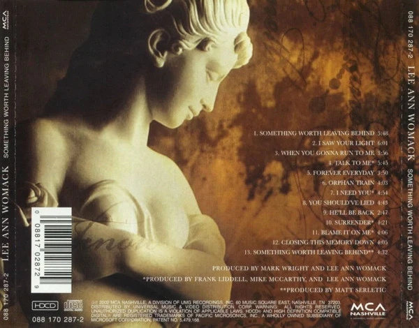 Lee Ann Womack - Something Worth Leaving Behind (HDCD, Album) - Image 2