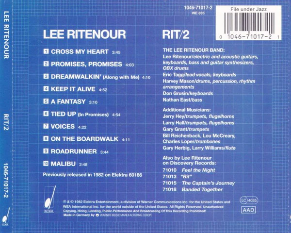 Lee Ritenour - Rit/2 (CD, Album, RE) - Image 2