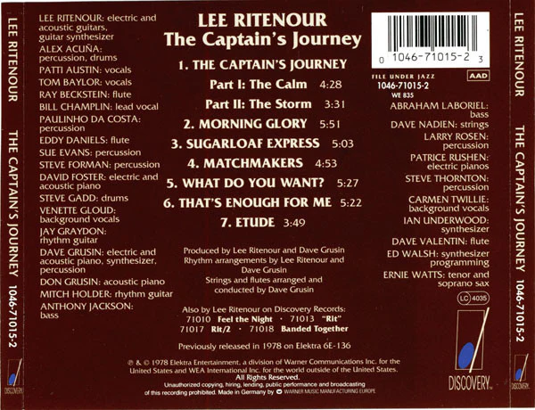 Lee Ritenour - The Captain's Journey (CD, Album) - Image 3