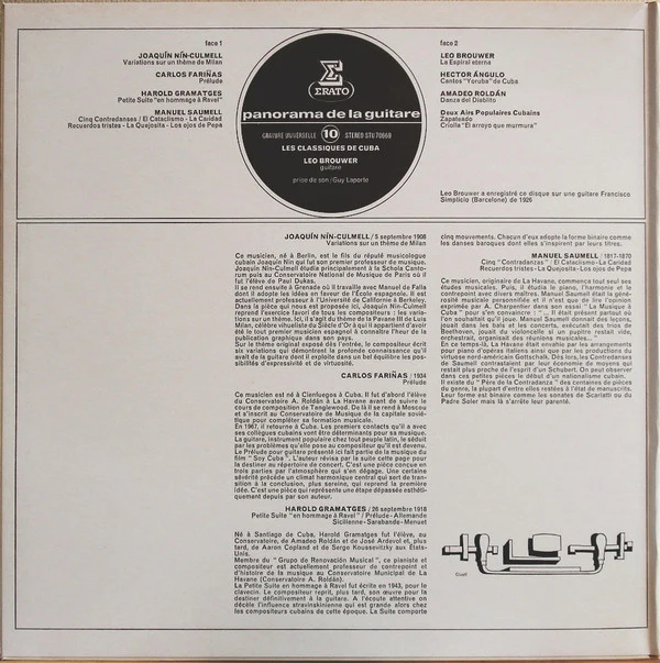 Leo Brouwer - Les Classiques De Cuba (LP, Album) - Image 2