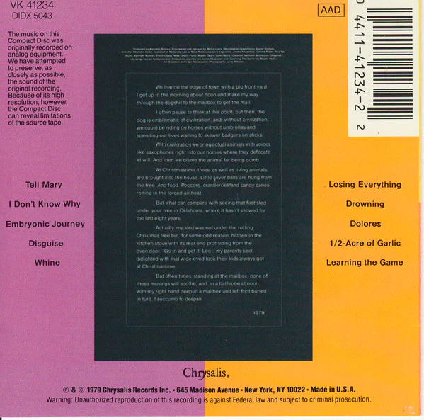 Leo Kottke - Balance (CD, Album, RE) - Image 3