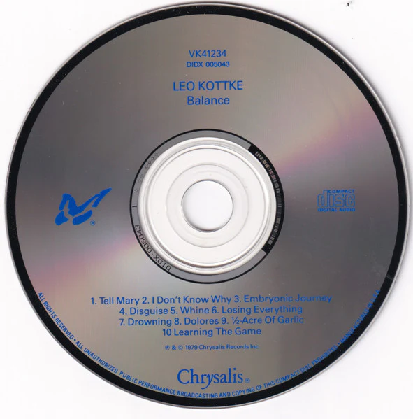 Leo Kottke - Balance (CD, Album, RE) - Image 5