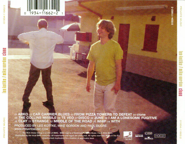 Leo Kottke / Mike Gordon - Clone (HDCD, Album) - Image 2