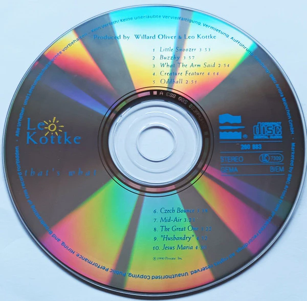 Leo Kottke - That's What (CD, Album) - Image 3